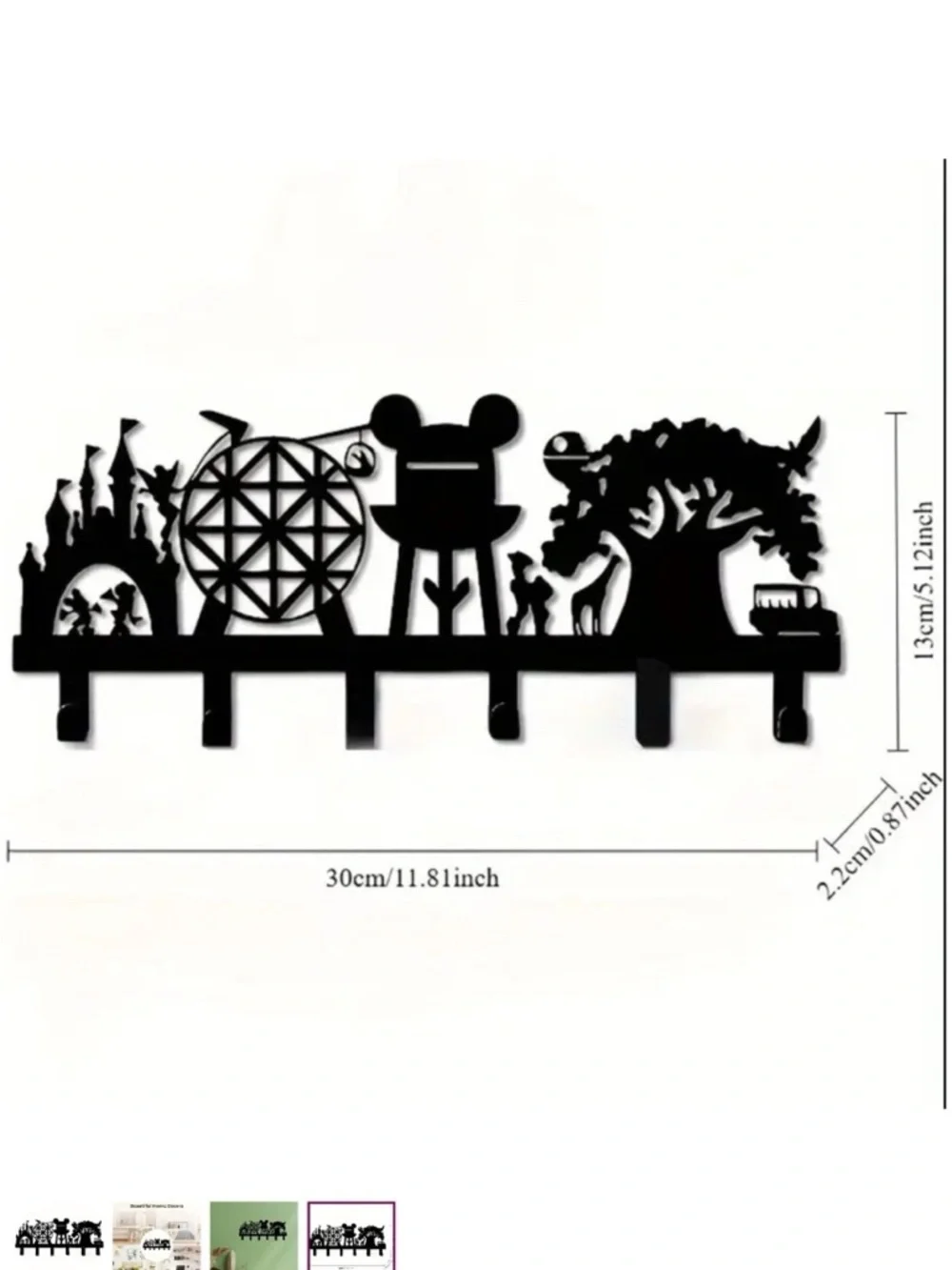 Disney hooks WDW 4 Parks Hanging Key / Jewelry Hooks